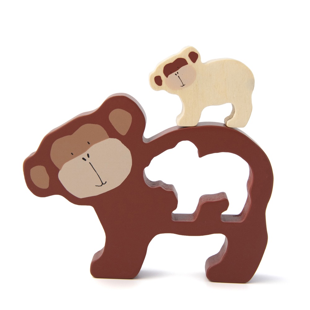 Houten babypuzzel - Mr. Monkey